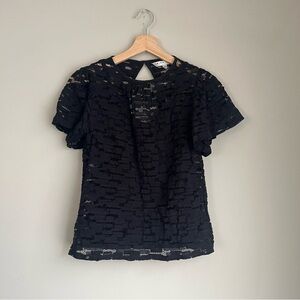 Trina Turk 2 Piece Lace Black Blouse Size XS